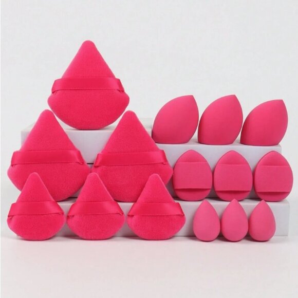 Makeup Sponges and Puffs 15 Piece Makeup Tools Choose Color NWT - Picture 3 of 5
